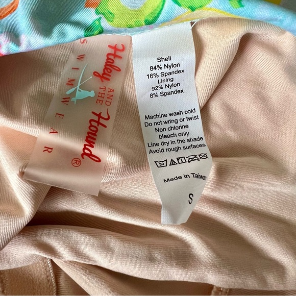 NWT HALEY and the HOUND Citrus Lemon One Shoulder Ruffled Bathing Suit—SZ. S - Picture 3 of 10